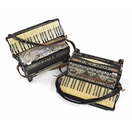 1569 - Ranco Antonio Fils 120 bass piano accordion, black finish, case; also another Ranco Antonio Filo Ver... 