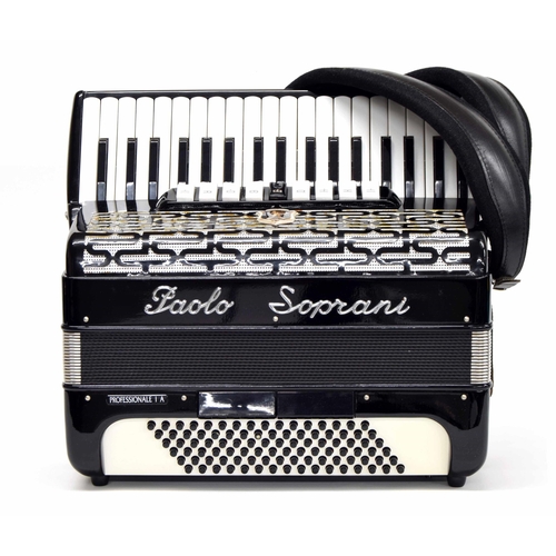 1573 - Good Paolo Soprani Professionale I A 96 bass piano accordion with nine switches, case... 