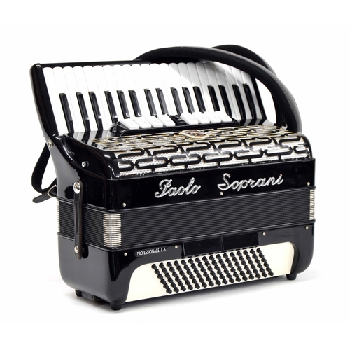 1573 - Good Paolo Soprani Professionale I A 96 bass piano accordion with nine switches, case... 