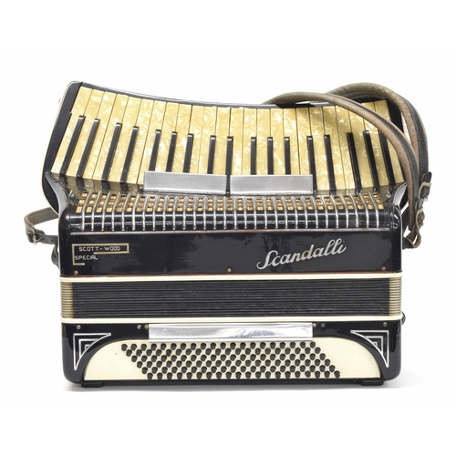 1575 - Scandalli Scott-Wood Special 120 bass piano accordion, black finish, case