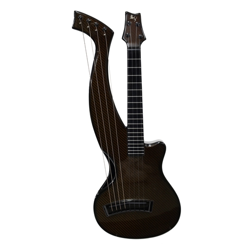 1586 - Unusual and good quality Synergy Uke Custom guitar, with carbon fibre body, made in Ireland, soft ca... 