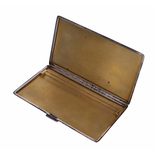 568 - William Neale & Son Ltd silver cigarette case, the engine turned cover enclosing a gilt interior... 