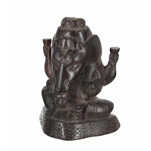 770 - Indian carved hardwood Ganesha figure, 4