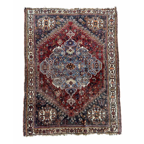 913 - Antique Persian hand-made Qashqai rug, 46