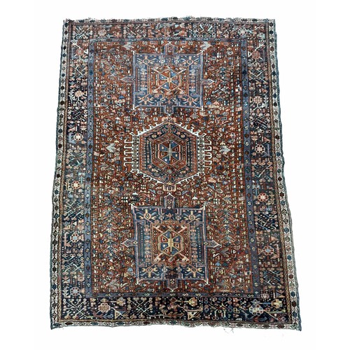 914 - Persian hand-made Karaja rug, circa 1910, 57