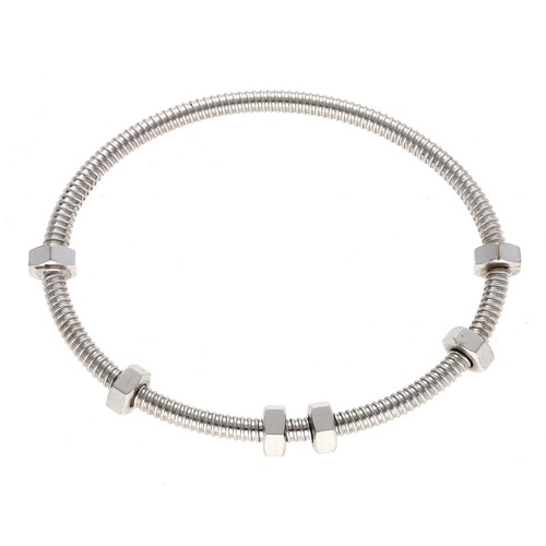 119 - Cartier 'Ecrou de Cartier' 18ct white gold bangle, signed 29.6gm, size 17, signed, no. FUF532, width... 