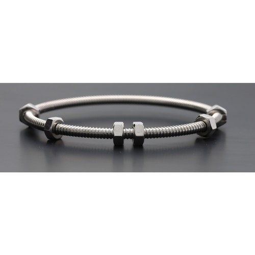 119 - Cartier 'Ecrou de Cartier' 18ct white gold bangle, signed 29.6gm, size 17, signed, no. FUF532, width... 