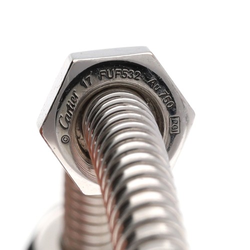 119 - Cartier 'Ecrou de Cartier' 18ct white gold bangle, signed 29.6gm, size 17, signed, no. FUF532, width... 