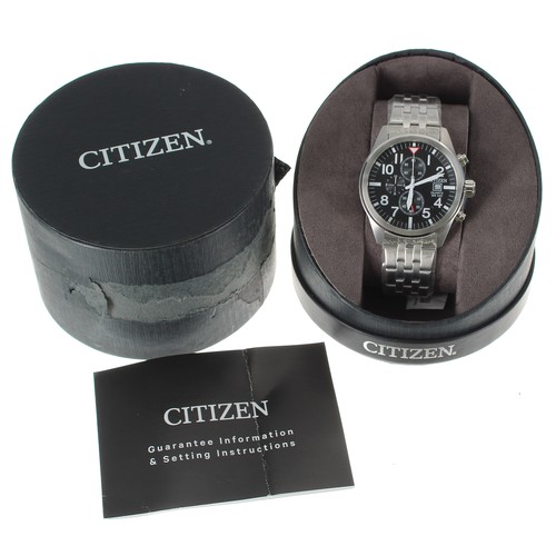 30 - Citizen WR 100 Quartz Chronograph stainless steel gentleman's wristwatch, reference no. 0510-S111099... 