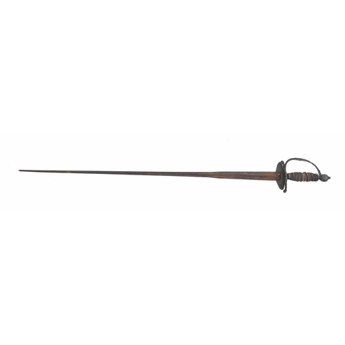 683 - 19th century rapier, the triangular sectional blade 32