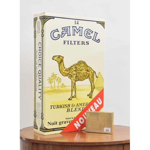 650 - Camel Cigarettes advertising/point of sale oversized cigarette box, 16