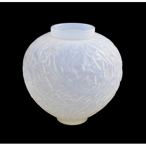 692 - R. Lalique France 'Gui' vase, with etched inscribed signature and N1948 to the underside, 6.5