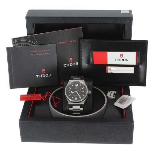 13 - Tudor North Flag Chronometer automatic stainless steel gentleman's wristwatch, reference no. 91210N,... 