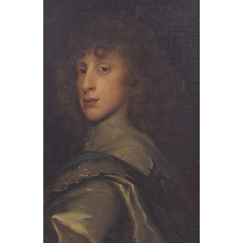 801 - Follower of Sir Anthony Van Dyke (18th/19th century) - Portrait of a young man, head and shoulders w... 