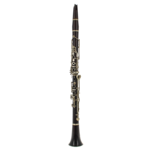 1805 - Cocuswood Bb clarinet with German silver keywork, signed K.A. Hansing, Hannover, made early 20th cen... 