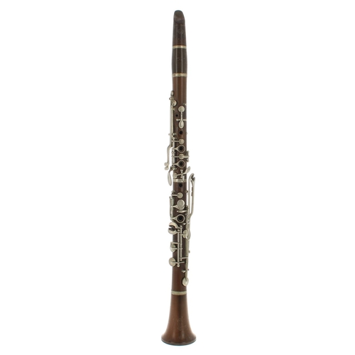 1808 - Cocuswood Clinton Model clarinet with German silver keywork, unnamed, made circa 1880, 62.5cm; also ... 