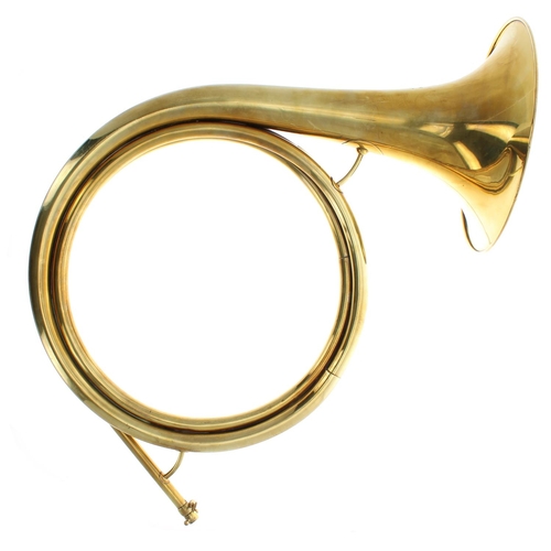 1838 - Brass bass trompe de chasse, signed Gaillard & Loiselet, Lyon-Paris, made circa 1935, bell diame... 