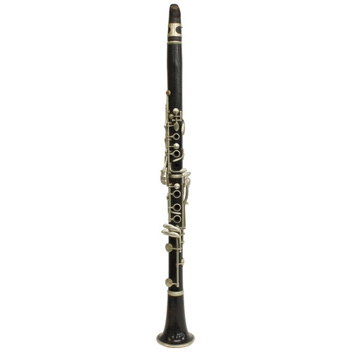 1826 - African blackwood Boehm system Bb clarinet, signed Pelisson, Guinot, Blanchon & Cie, Lyon.Paris,... 