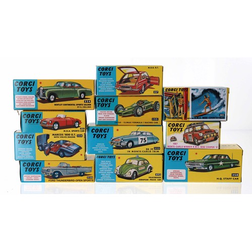 2 - Group of eleven Corgi Model Club (re-issue) model automobiles, boxes and certificates (11)... 