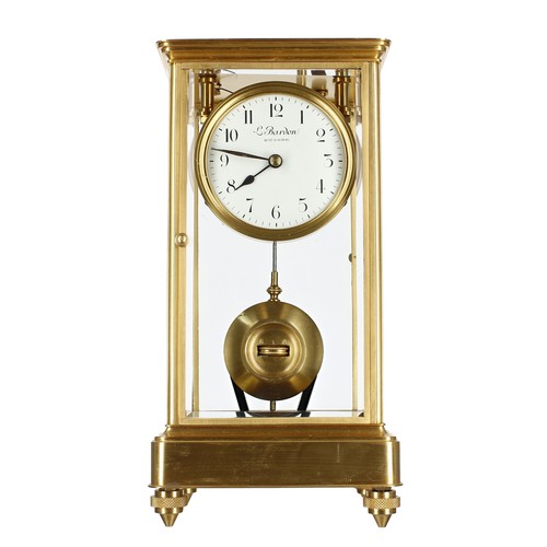 1113 - Good French electric four glass mantel clock, the 5