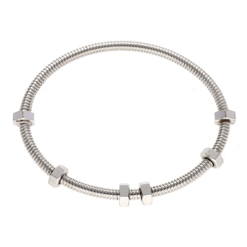 248 - Cartier 'Ecrou de Cartier' 18ct white gold bangle, signed 29.6gm, size 17, signed, no. FUF532, width... 