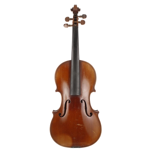 2011 - French Stradivari copy three-quarter size violin, 13