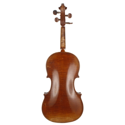 2011 - French Stradivari copy three-quarter size violin, 13