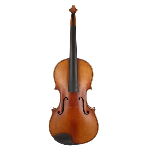 2012 - Good early 20th century German violin, 14 3/16