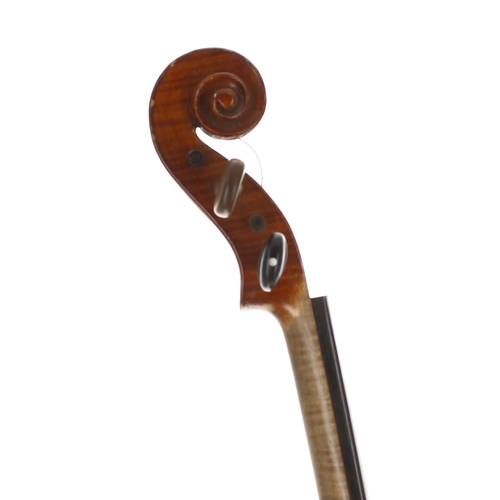 2401 - Early 20th century violin, 14 1/8