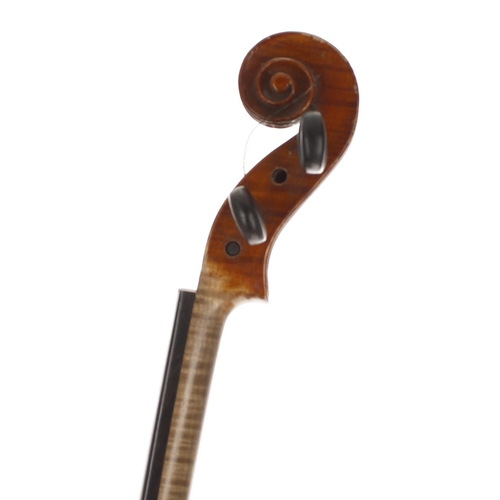 2401 - Early 20th century violin, 14 1/8