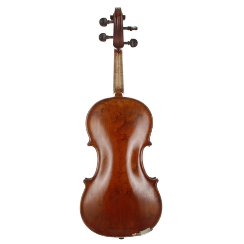 2407 - English violin by and labelled Henry Handley, Fiddle Restorer and Maker, Worcester, 1901, no. 59, wi... 