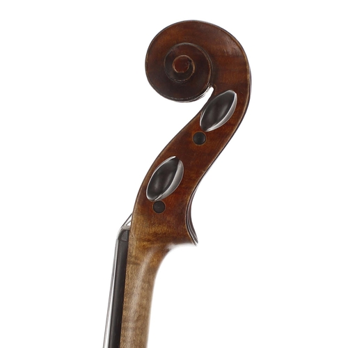 2407 - English violin by and labelled Henry Handley, Fiddle Restorer and Maker, Worcester, 1901, no. 59, wi... 