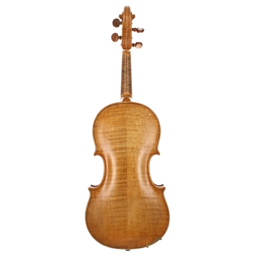 2412 - Good Scottish violin by and labelled Alexander Macvean, Avoch, June 22nd 1911, the one piece back of... 