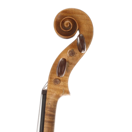 2412 - Good Scottish violin by and labelled Alexander Macvean, Avoch, June 22nd 1911, the one piece back of... 