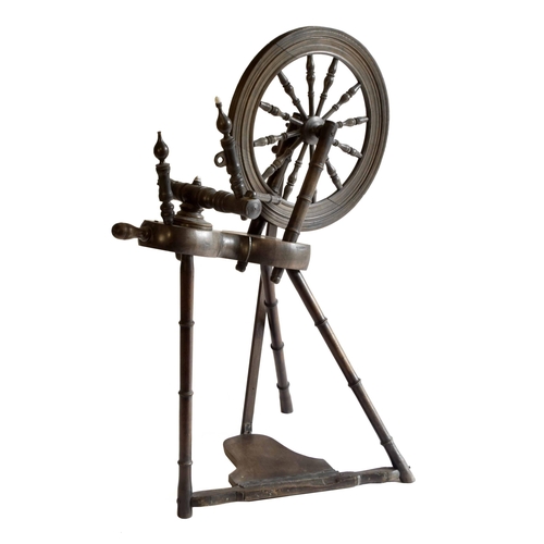 1750 - Victorian turned spinning wheel, 36