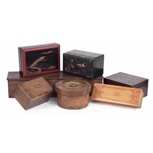 1160 - Collection of assorted antique and later boxes (7)