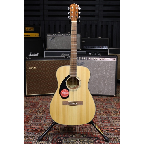 612 - Fender CC60S concert left-handed acoustic guitar, natural finish, boxed (new/B stock)*Please note: t... 