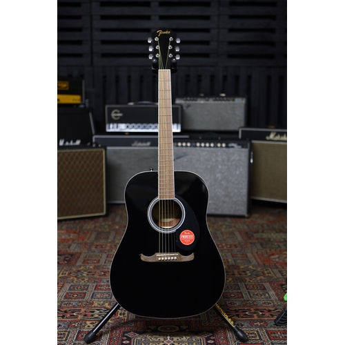 611 - 2020 Fender FA-Series FA-125 acoustic guitar, black finish with gig bag and original packaging (new/... 