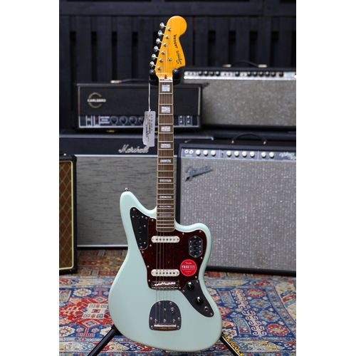 613 - 2023 Squier by Fender Classic Vibe 70s Jaguar electric guitar, surf green finish (small impact blemi... 