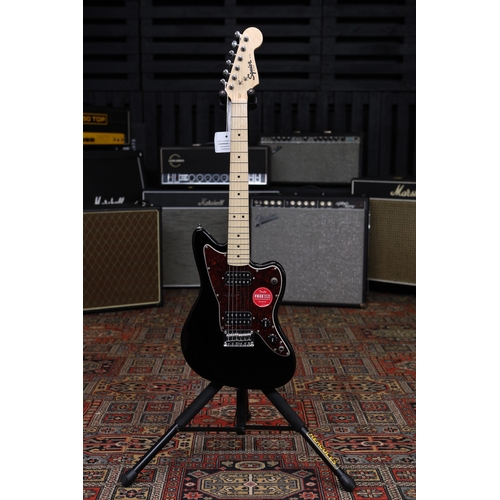 614 - 2022 Squier by Fender Mini Jazzmaster HH electric guitar, black finish, with original box and packag... 