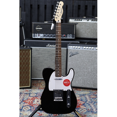 619 - 2022 Squier by Fender Bullet Telecaster electric guitar, black finish with (large blemish to front e... 