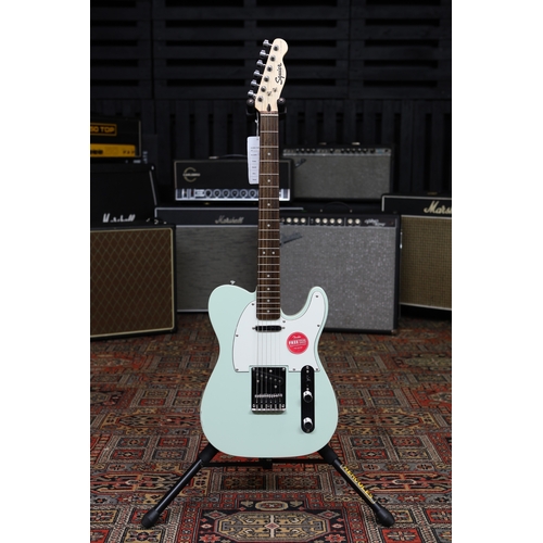 625 - 2021 Squier by Fender Bullet Telecaster electric guitar, surf green finish, with original box and pa... 