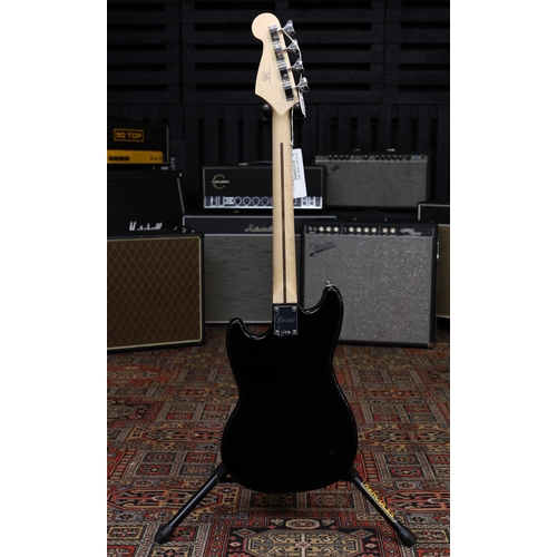 626 - 2021 Squier by Fender Affinity Series Bronco bass guitar, black finish, with original shipping box a... 