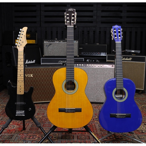 711 - Three Pure Tone guitars to include a Puretone Kid's mini guitar and another Puretone short scale cla... 