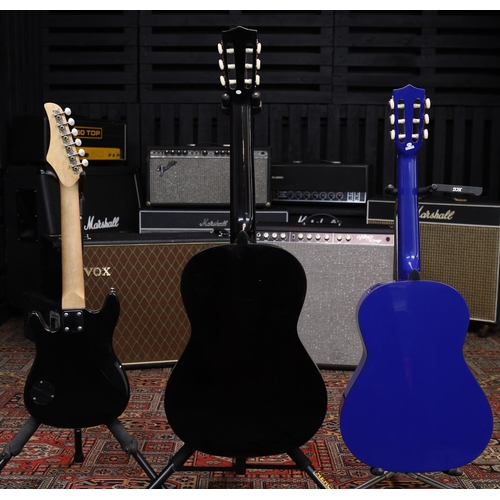 711 - Three Pure Tone guitars to include a Puretone Kid's mini guitar and another Puretone short scale cla... 