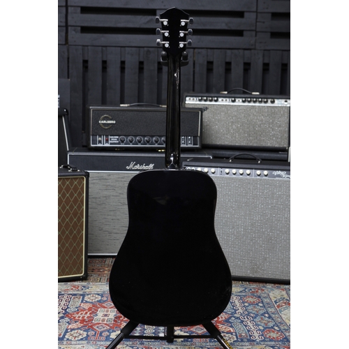 610 - 2018 Fender FA-125 Dreadnought acoustic guitar, black finish with various imperfections, boxed (new/... 