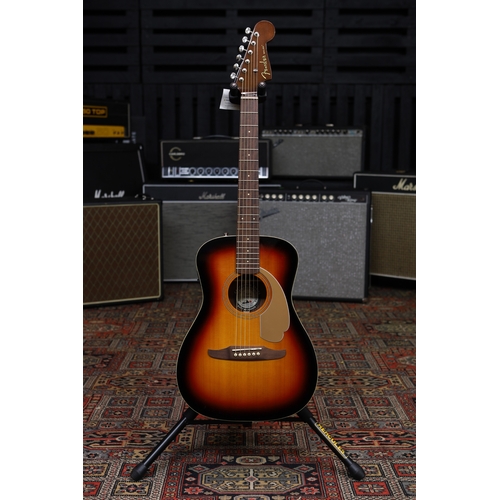 607 - Fender California Series Malibu Player acoustic guitar, sunburst finish, with original box (new/B st... 