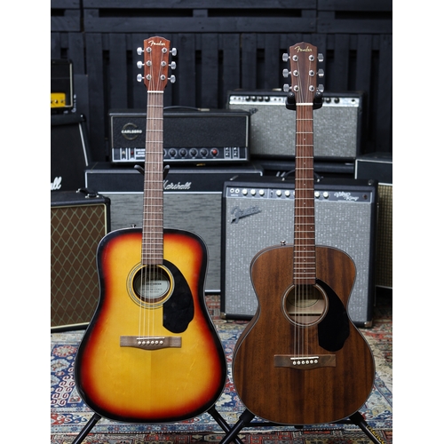 608 - Fender Classic Design CC-60S All Mahogany acoustic guitar; together with another Fender Classic Desi... 