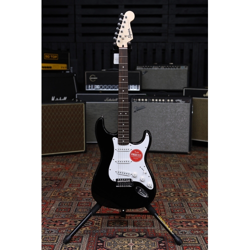 631 - 2021 Squier by Fender Bullet Stratocaster electric guitar, black finish, boxed (new/B stock)*Please ... 