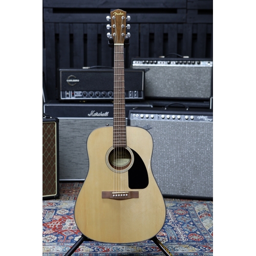 606 - Fender CD-60 acoustic guitar, natural finish, light lacquer crack to front (new/B stock)*Please note... 